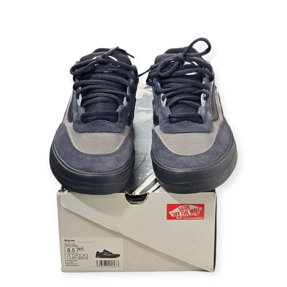 VANS Wayvee Skate Shoes - Men's 8.5 - Black/Twilight Navy / Gray*
